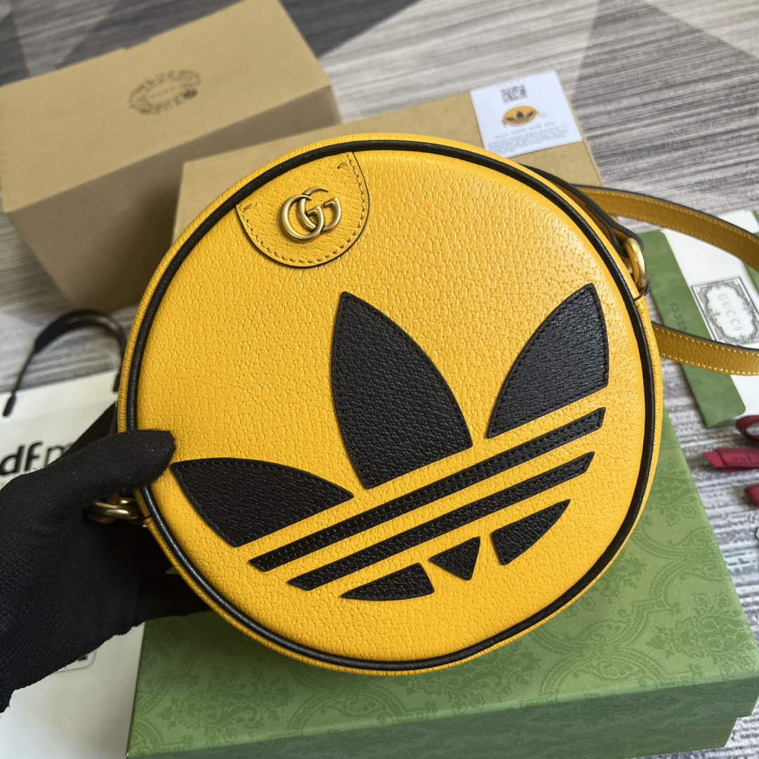 Adidas x Gucci Ophidia shoulder bag 702626 Yellow leather - Default Title - View 4