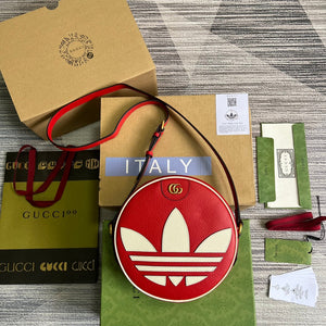 Adidas x Gucci Ophidia shoulder bag 702626 Red leather - Default Title - View 1