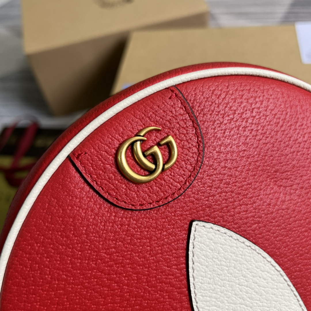 Adidas x Gucci Ophidia shoulder bag 702626 Red leather - Default Title - View 5