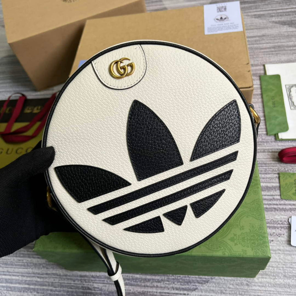 Adidas x Gucci Ophidia shoulder bag 702626 White leather