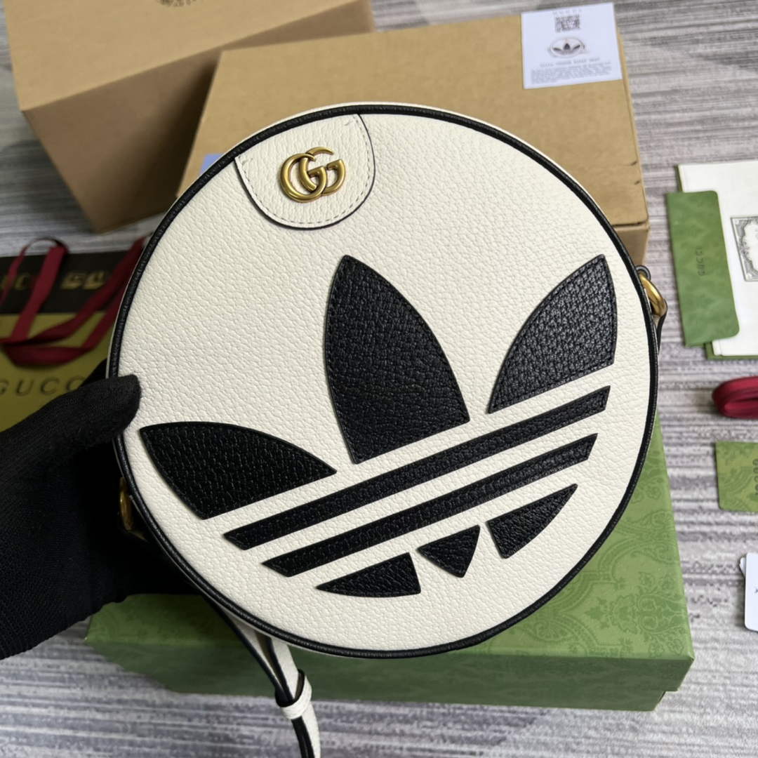 Adidas x Gucci Ophidia shoulder bag 702626 White leather - Default Title - View 4