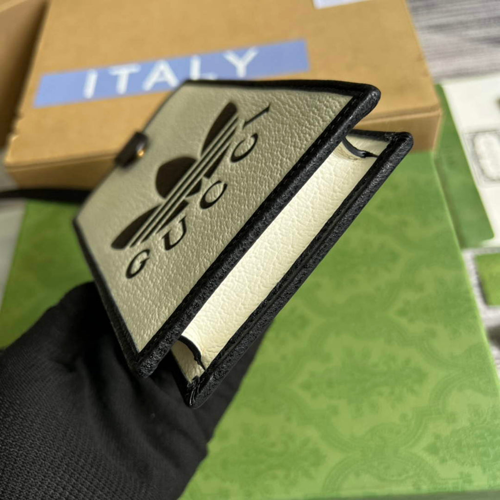 Adidas  x Gucci phone case 702203 Off-white and black leather