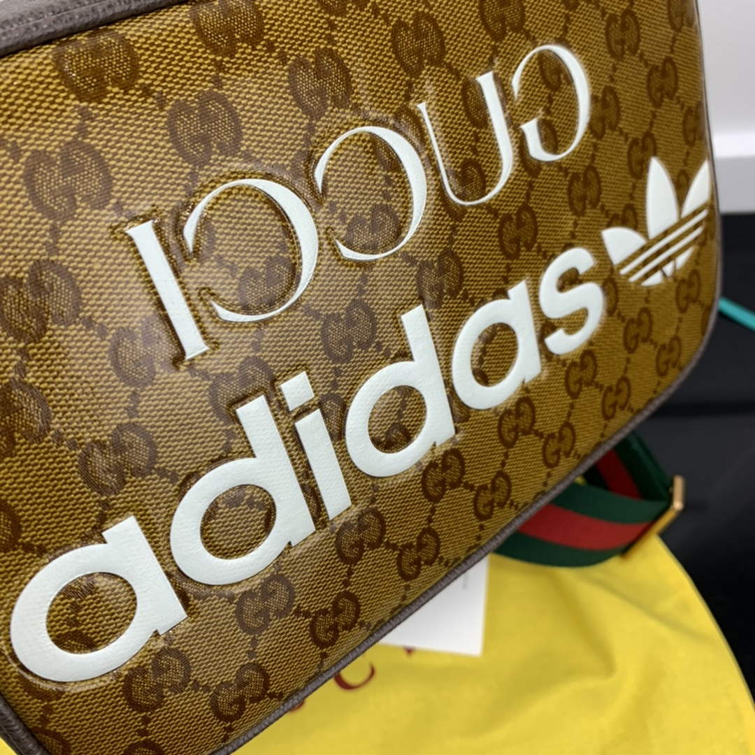 Adidas x Gucci small shoulder bag 702427 Beige and brown GG canvas - Default Title - View 6