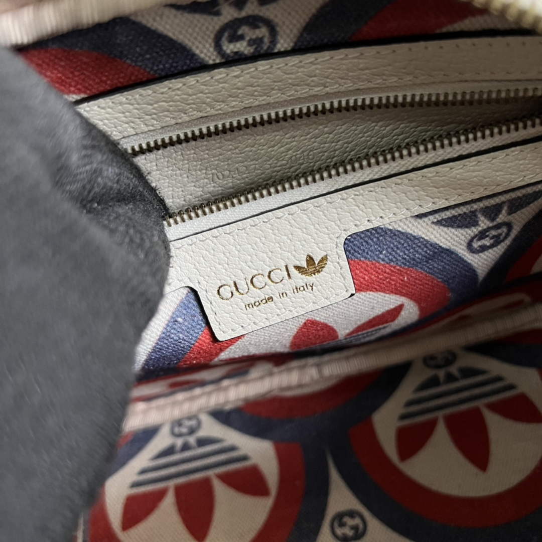 Adidas x Gucci small shoulder bag 702427 White leather