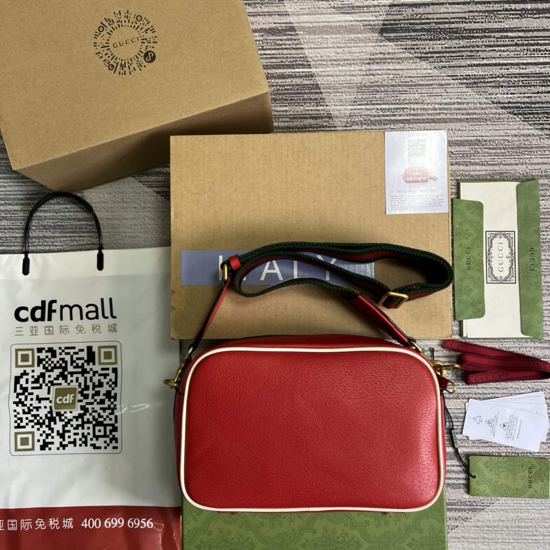 Adidas  x Gucci small shoulder bag 702427 Red leather