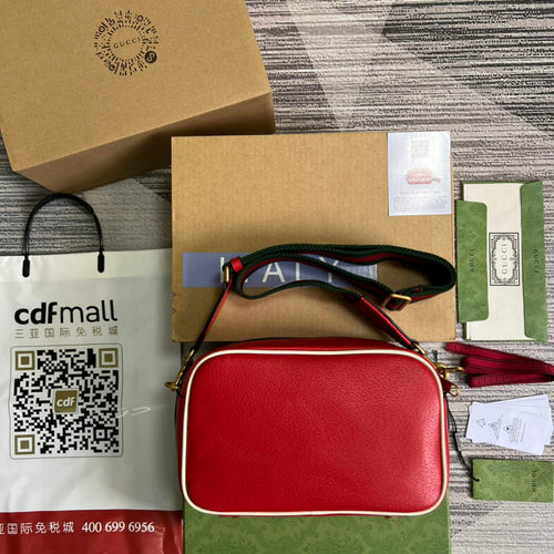Adidas  x Gucci small shoulder bag 702427 Red leather