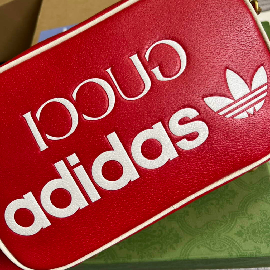 Adidas  x Gucci small shoulder bag 702427 Red leather