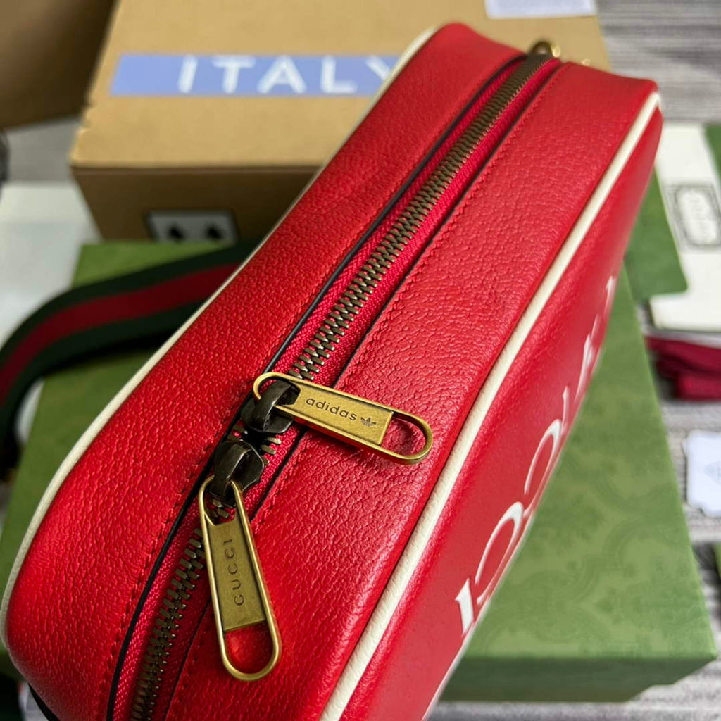 Adidas  x Gucci small shoulder bag 702427 Red leather