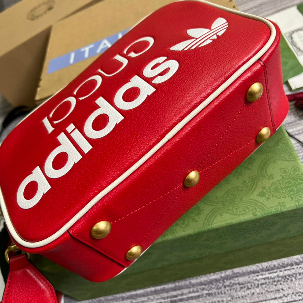 Adidas  x Gucci small shoulder bag 702427 Red leather