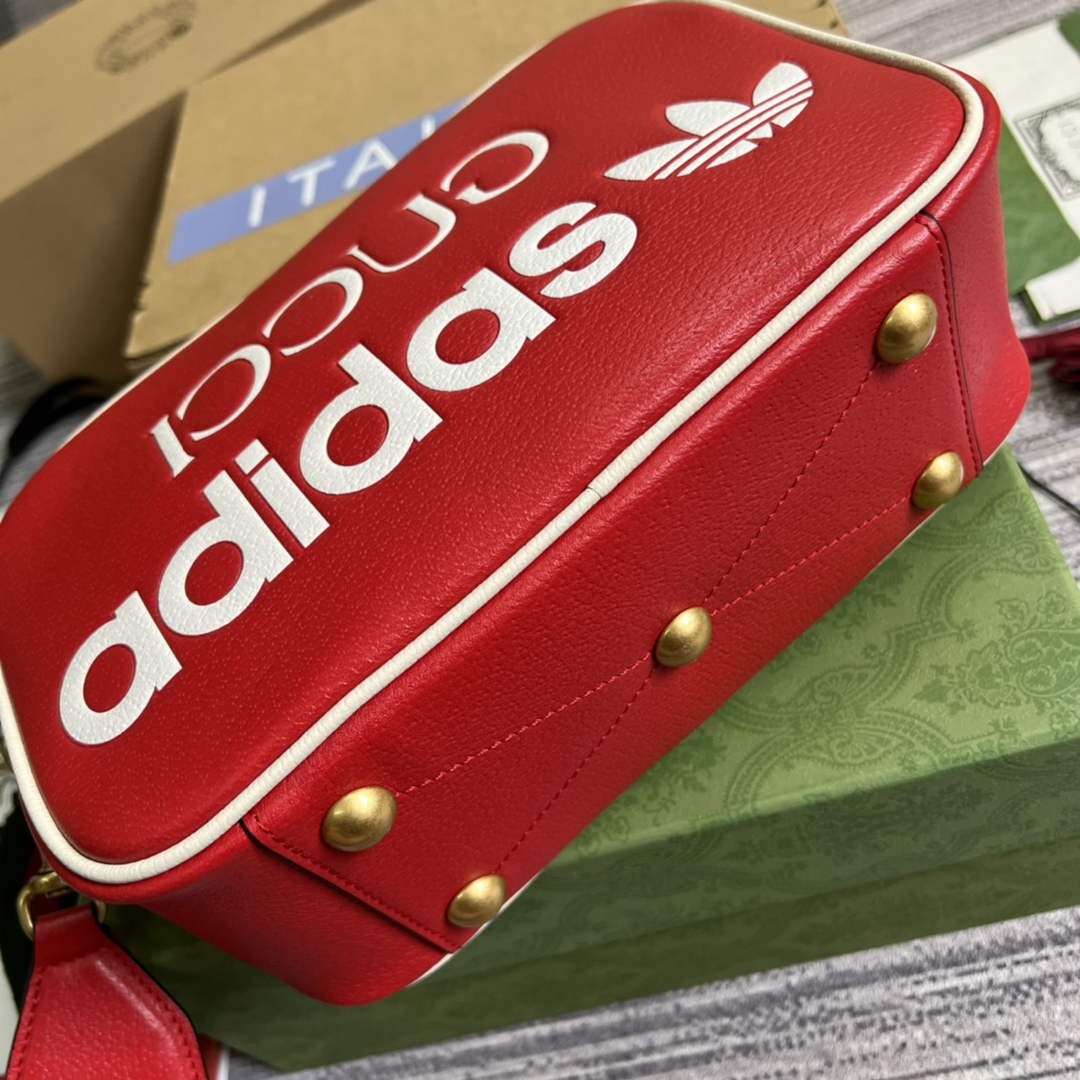 Adidas  x Gucci small shoulder bag 702427 Red leather - Default Title - View 7