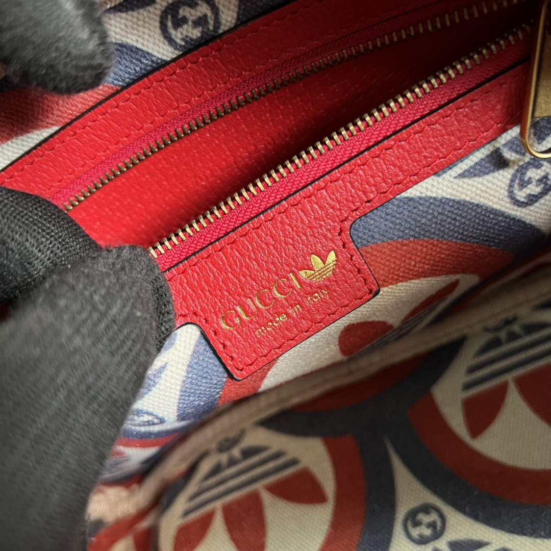 Adidas  x Gucci small shoulder bag 702427 Red leather - Default Title - View 9