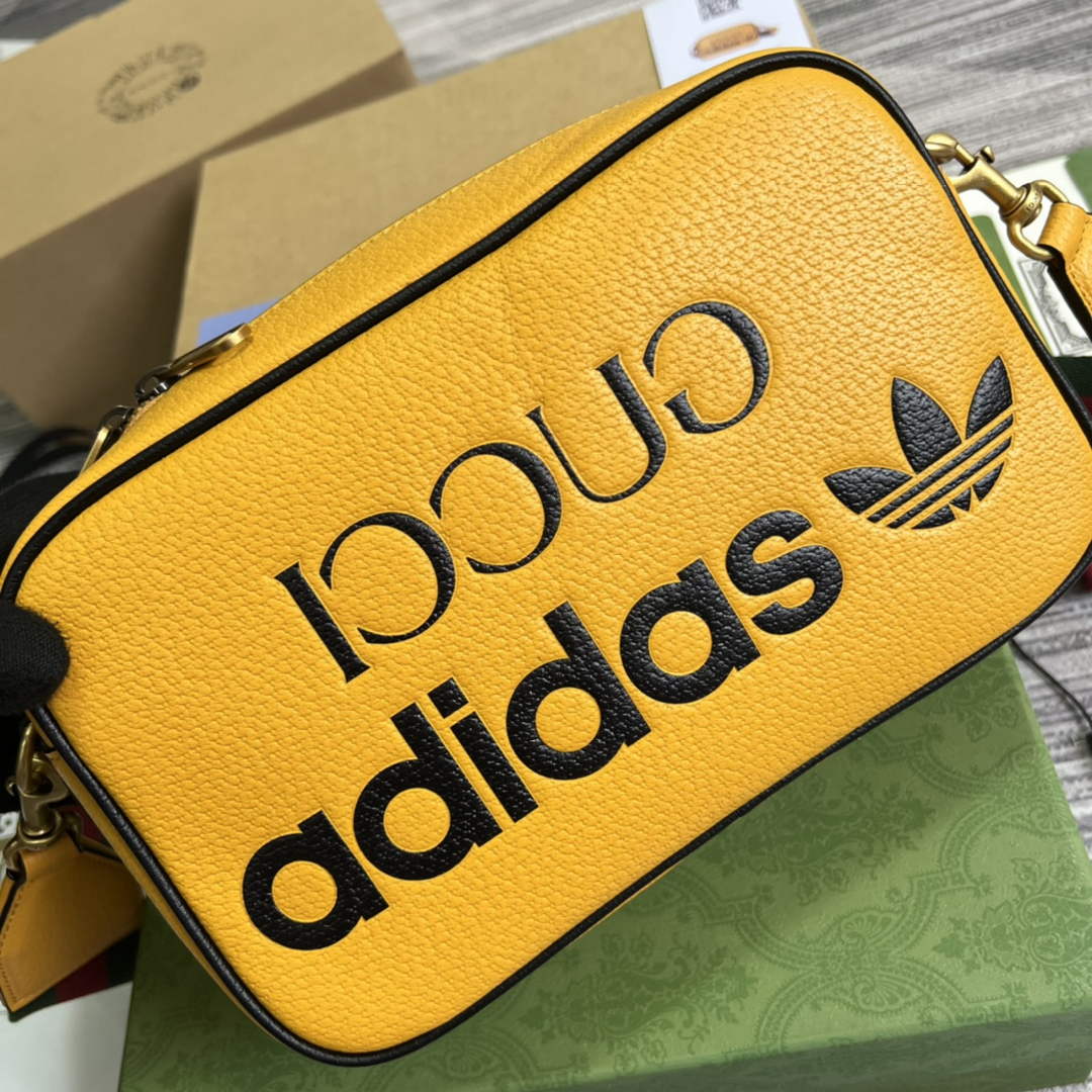 Adidas x Gucci small shoulder bag 702427 Yellow leather - Default Title - View 4