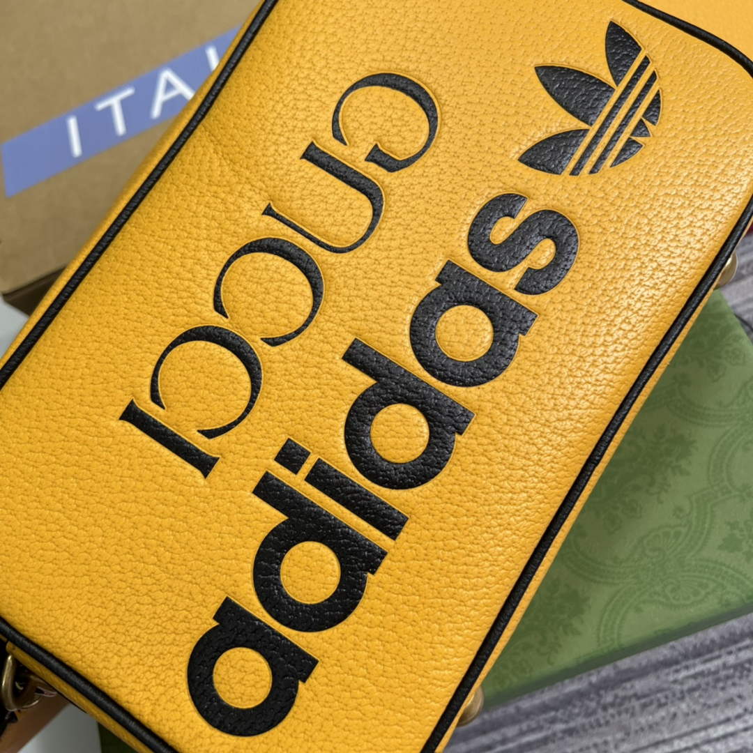 Adidas x Gucci small shoulder bag 702427 Yellow leather - Default Title - View 7