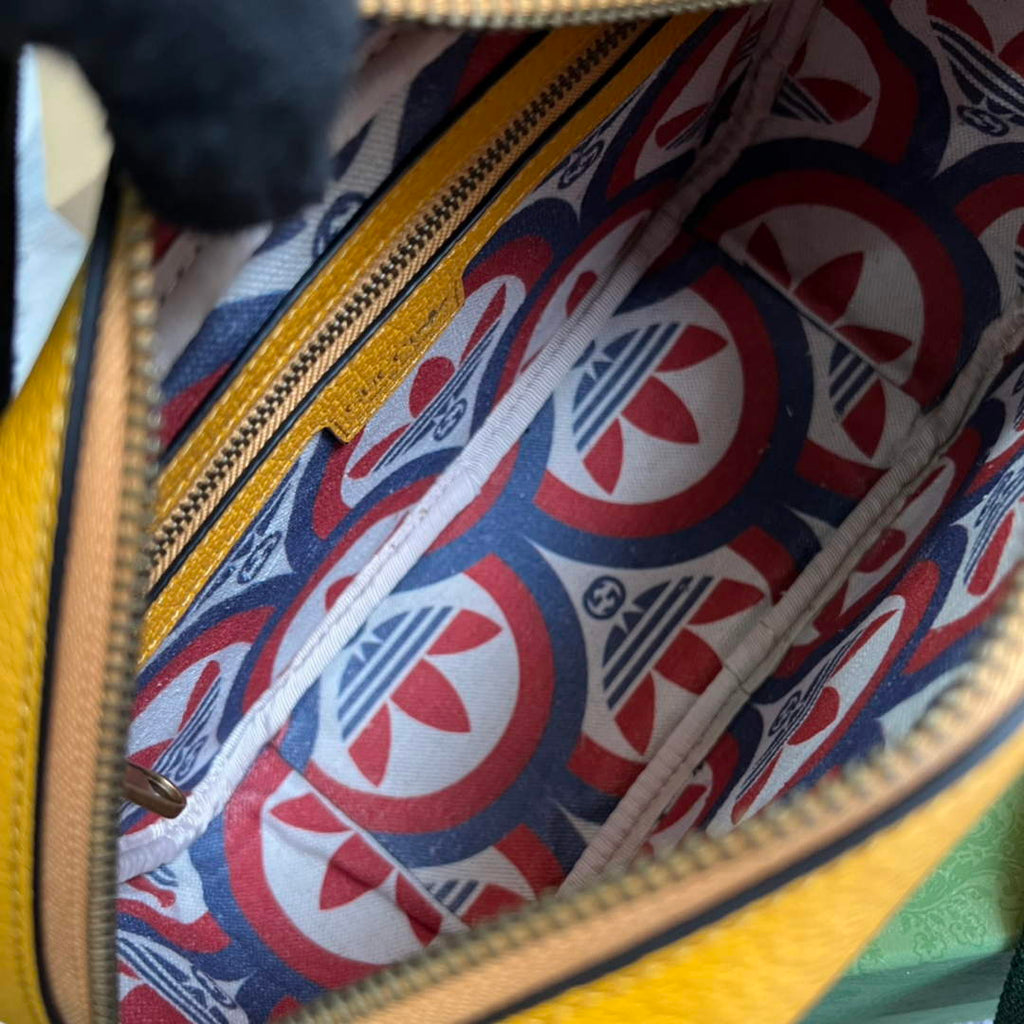 Adidas x Gucci small shoulder bag 702427 Yellow leather