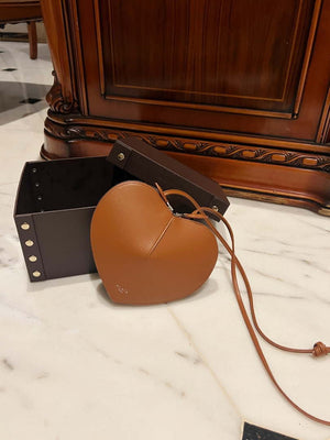 Alaia AA1P003C0Y75 LE Coeur Bag In Calfskin Brown - Default Title - View 3