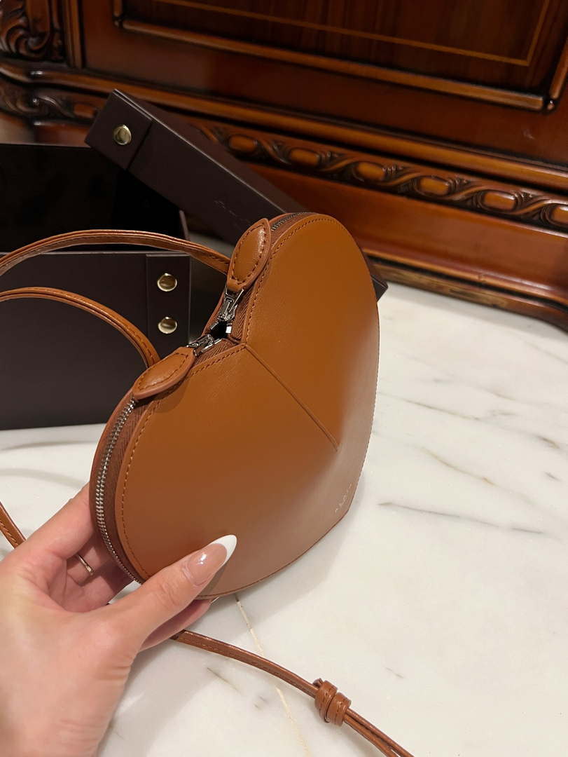 Alaia AA1P003C0Y75 LE Coeur Bag In Calfskin Brown