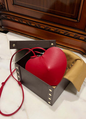 Alaia AA1P003C0Y75 LE Coeur Bag In Calfskin Red - Default Title - View 1