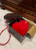 Alaia AA1P003C0Y75 LE Coeur Bag In Patent leather Red