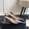 Alaia Women's AA3E057CK150 C?ur 55 PU and patent-leather slingback pumps Black - Euro 35=US 4 - View 1