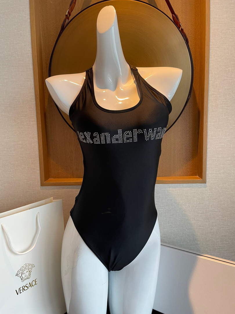 Alexander Wang Crystal Charm String Swimsuit in Jersey 1CC2228021001