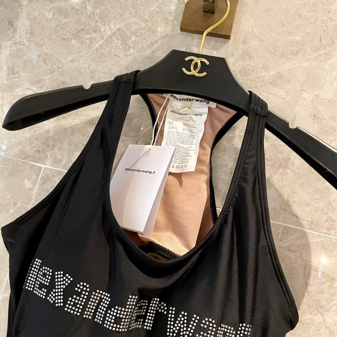 Alexander Wang Crystal Charm String Swimsuit in Jersey 1CC2228021001