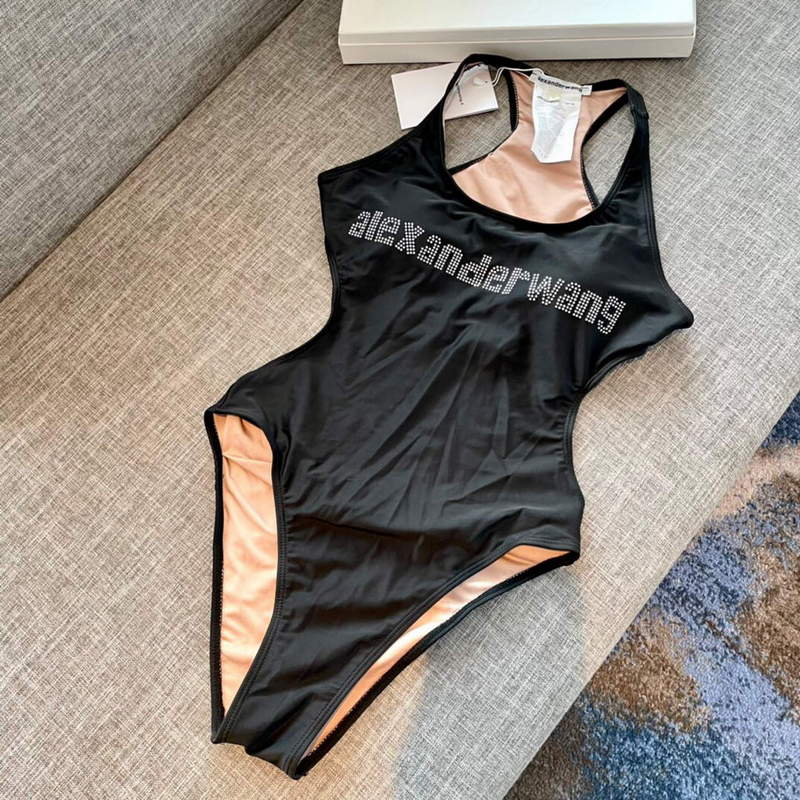 Alexander Wang Crystal Charm String Swimsuit in Jersey 1CC2228021001