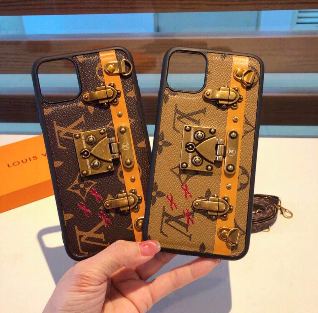 Louis Vuitton Apple Iphone Leather Premium Deluxe Phone Case Protection 10109 - luxibagsmall