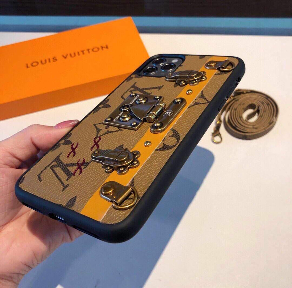 Louis Vuitton Apple Iphone Leather Premium Deluxe Phone Case Protection 10109 - luxibagsmall