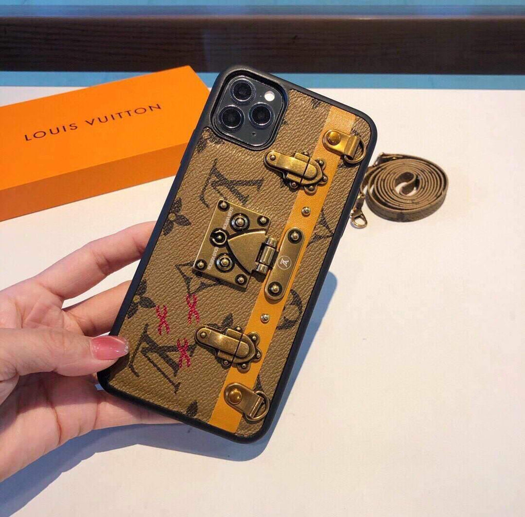 Louis Vuitton Apple Iphone Leather Premium Deluxe Phone Case Protection 10109 - luxibagsmall