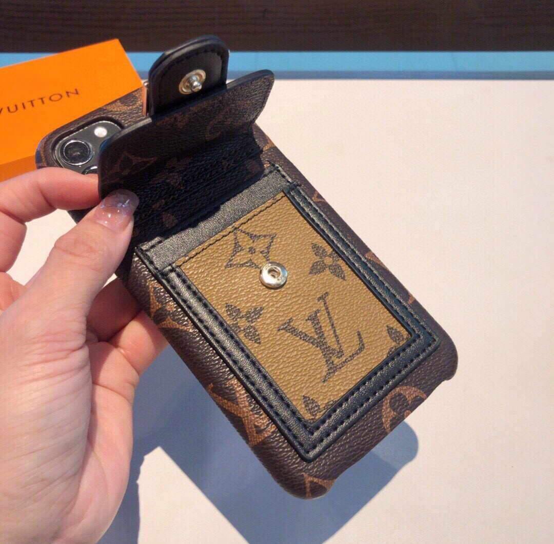 Louis Vuitton Apple Iphone Leather Premium Deluxe Phone Case Protection 10110 - luxibagsmall