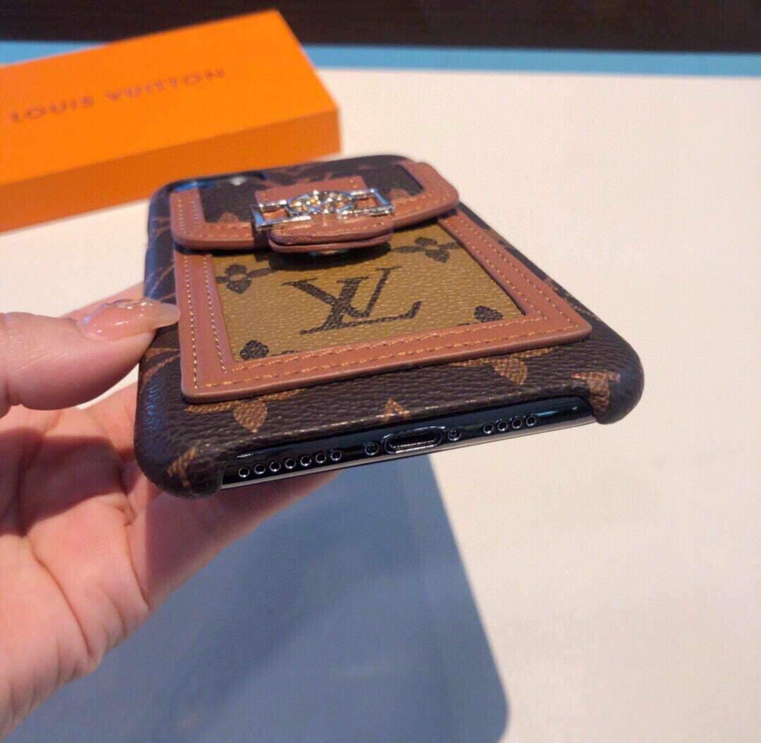 Louis Vuitton Apple Iphone Leather Premium Deluxe Phone Case Protection 10111 - luxibagsmall