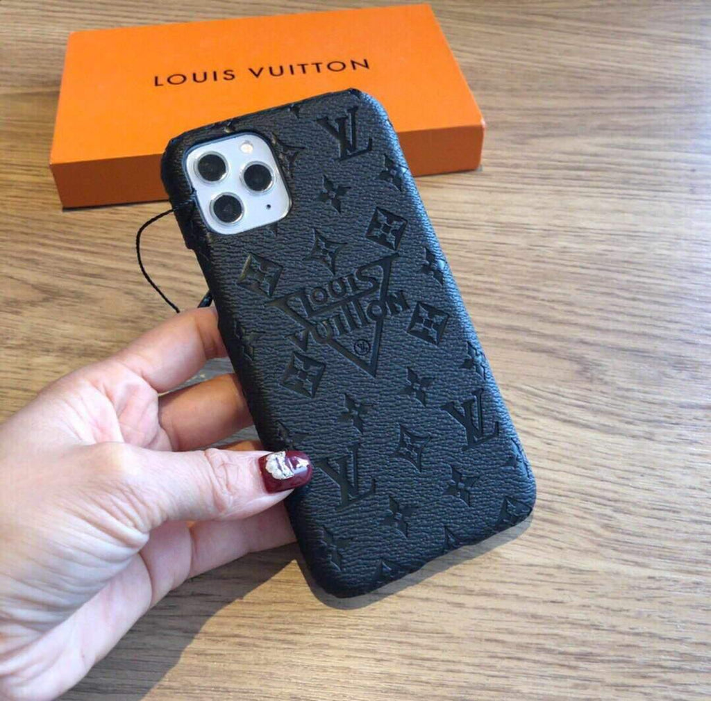 Louis Vuitton Apple Iphone Leather Premium Deluxe Phone Case Protection 10113 - luxibagsmall