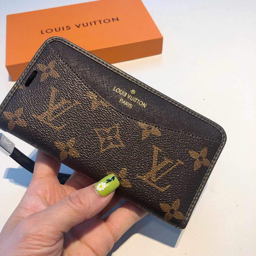 Louis Vuitton Apple Iphone Leather Premium Deluxe Phone Case Protection 10107 - luxibagsmall