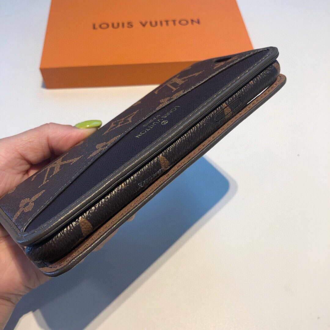 Louis Vuitton Apple Iphone Leather Premium Deluxe Phone Case Protection 10107 - luxibagsmall