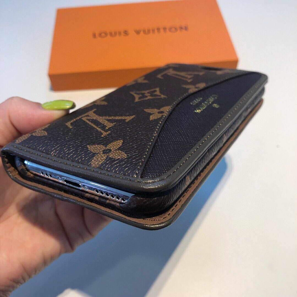 Louis Vuitton Apple Iphone Leather Premium Deluxe Phone Case Protection 10107 - luxibagsmall