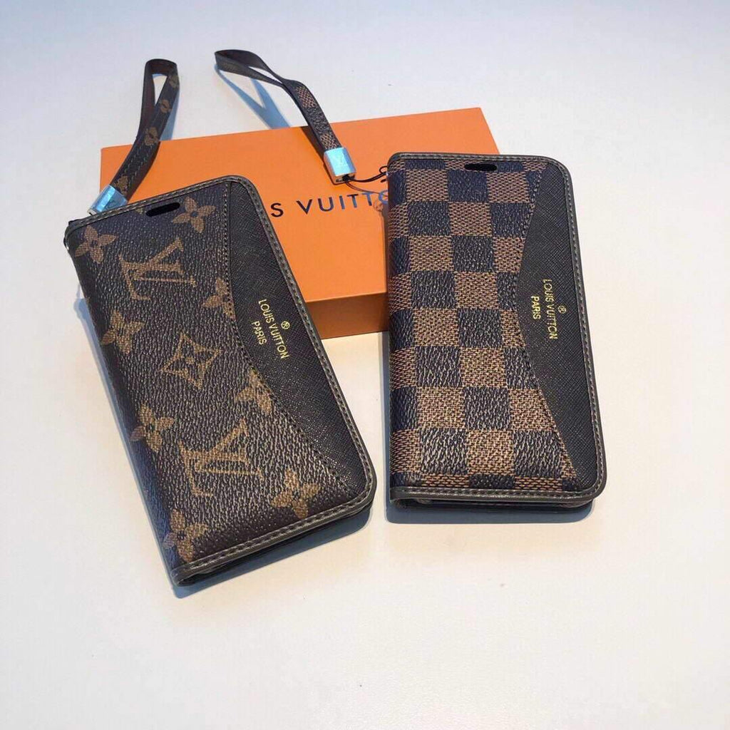 Louis Vuitton Apple Iphone Leather Premium Deluxe Phone Case Protection 10107 - luxibagsmall