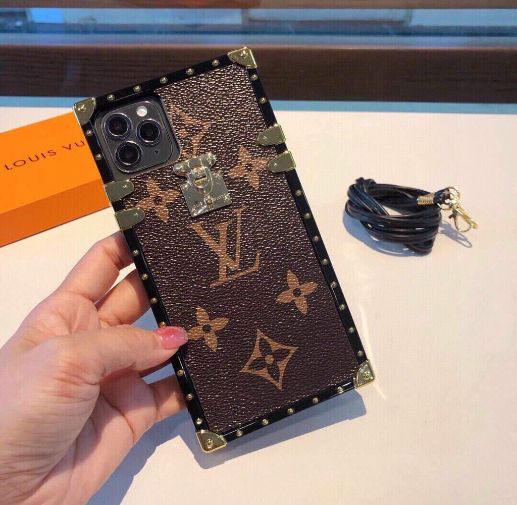 Louis Vuitton Apple Iphone Leather Premium Deluxe Phone Case Protection 10108 - luxibagsmall