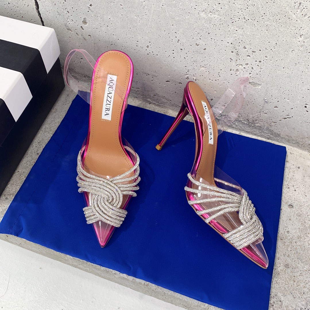 Aquazzura Golden Pineapple 22/early spring Heel 100mm A99002