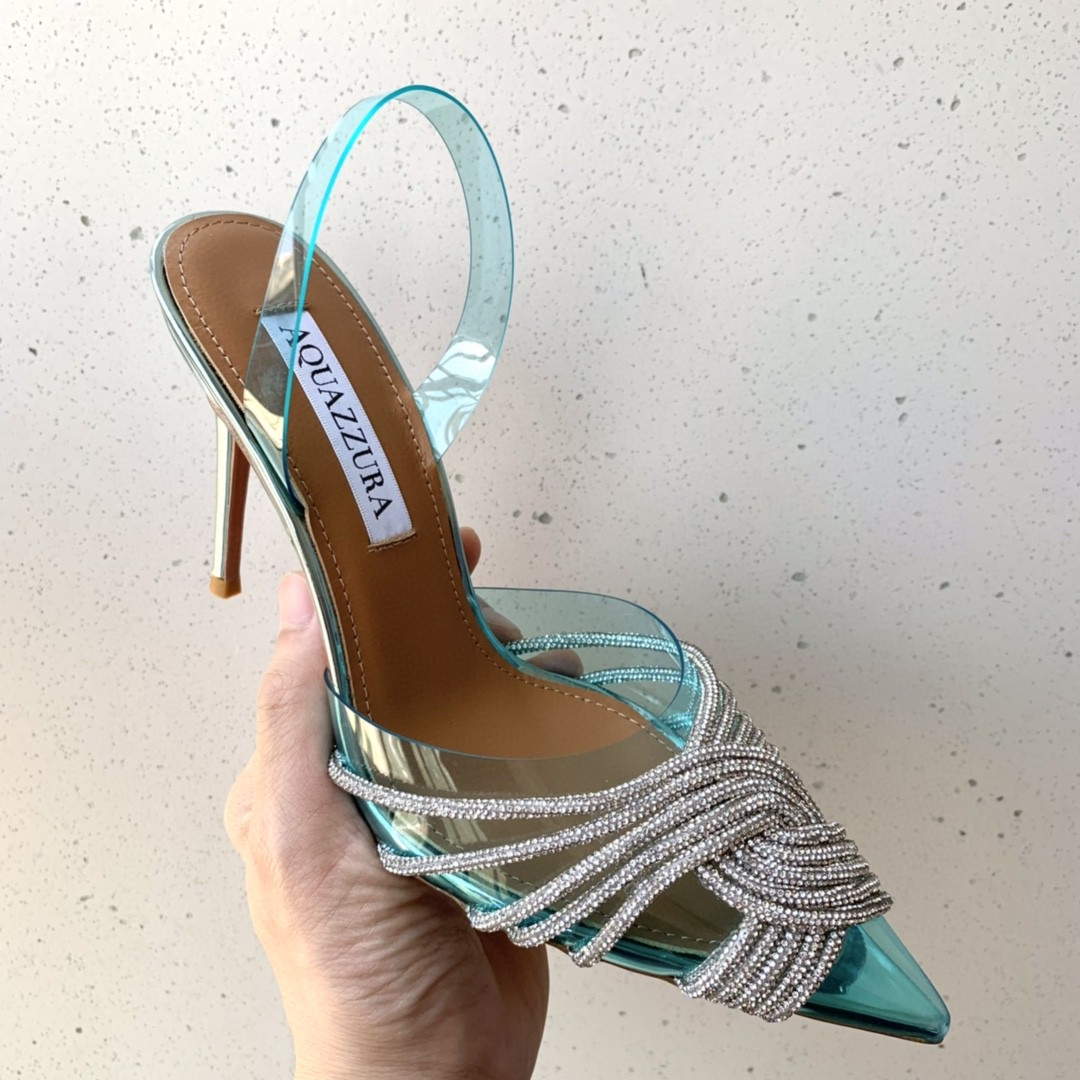 Aquazzura Golden Pineapple 22/early spring Heel 100mm A99003