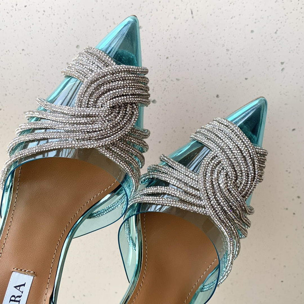 Aquazzura Golden Pineapple 22/early spring Heel 100mm A99003