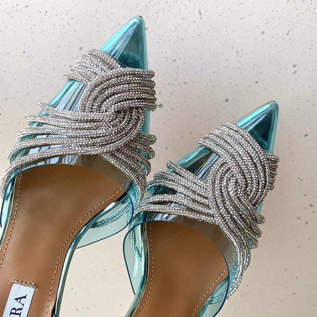 Aquazzura Golden Pineapple 22/early spring Heel 100mm A99003
