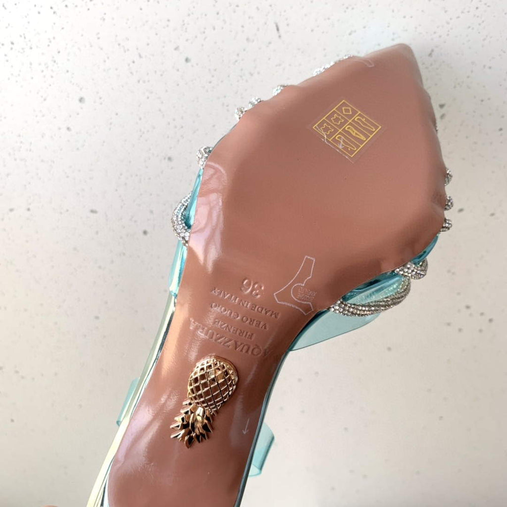 Aquazzura Golden Pineapple 22/early spring Heel 100mm A99003