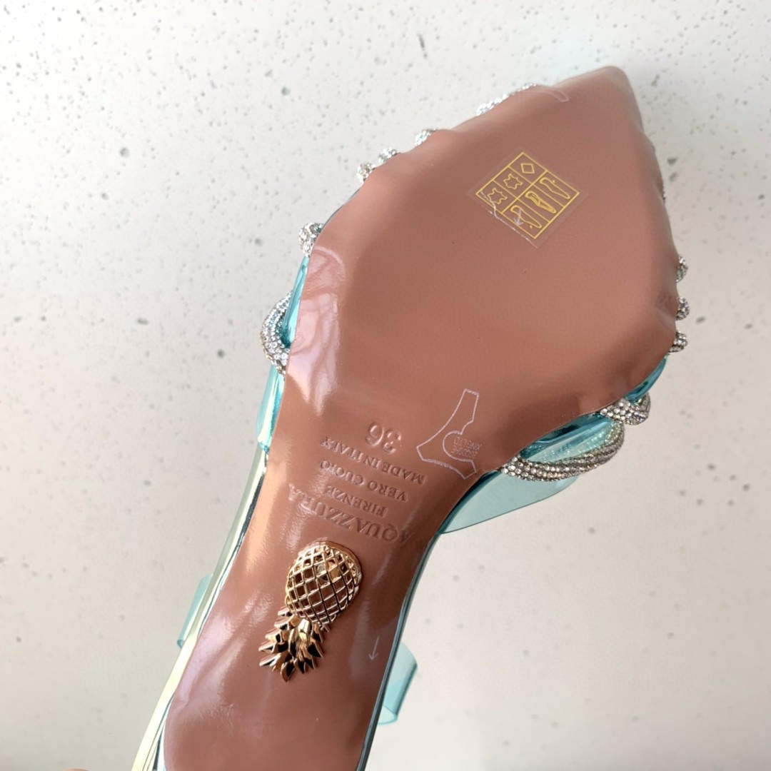 Aquazzura Golden Pineapple 22/early spring Heel 100mm A99003