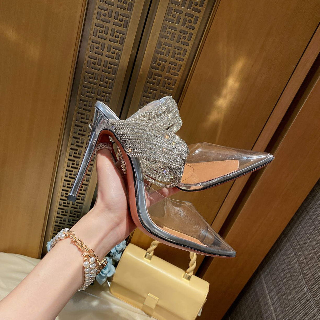 Aquazzura Golden Pineapple 22/early spring Heel 105mm A99006 Silvery