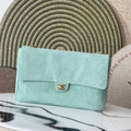 Chanel AS6234 Maxi Flap bag Suede Calfskin Green & Gold-Tone Metal