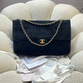 Chanel AS6234 Maxi Flap bag Suede Calfskin Black & Gold-Tone Metal