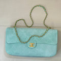 Chanel AS6281  Maxi Flap bag  Suede Calfskin & Gold-Tone Metal Green