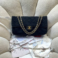 Chanel AS6281  Maxi Flap bag  Suede Calfskin & Gold-Tone Metal Black