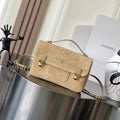 Chanel AS6465  Backpack Suede Calfskin & Gold-Tone Metal Dark Beige