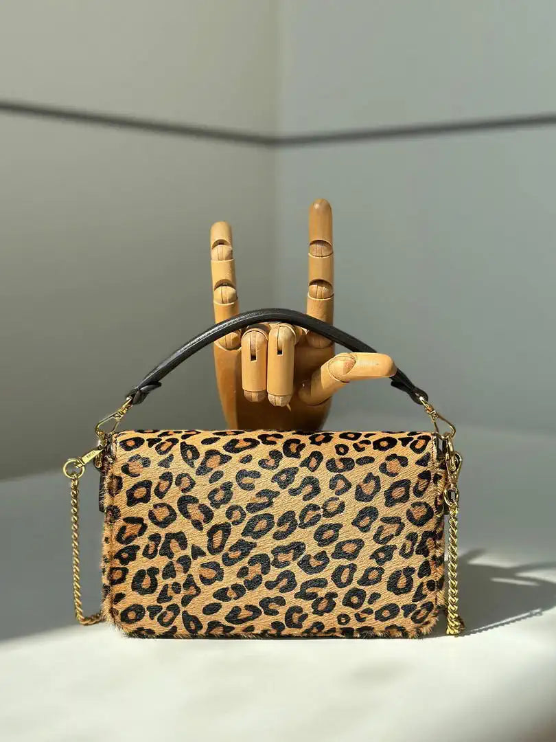 Baguette 8BS017AYDYF0A6E Mini Printed cavallino calfskin bag